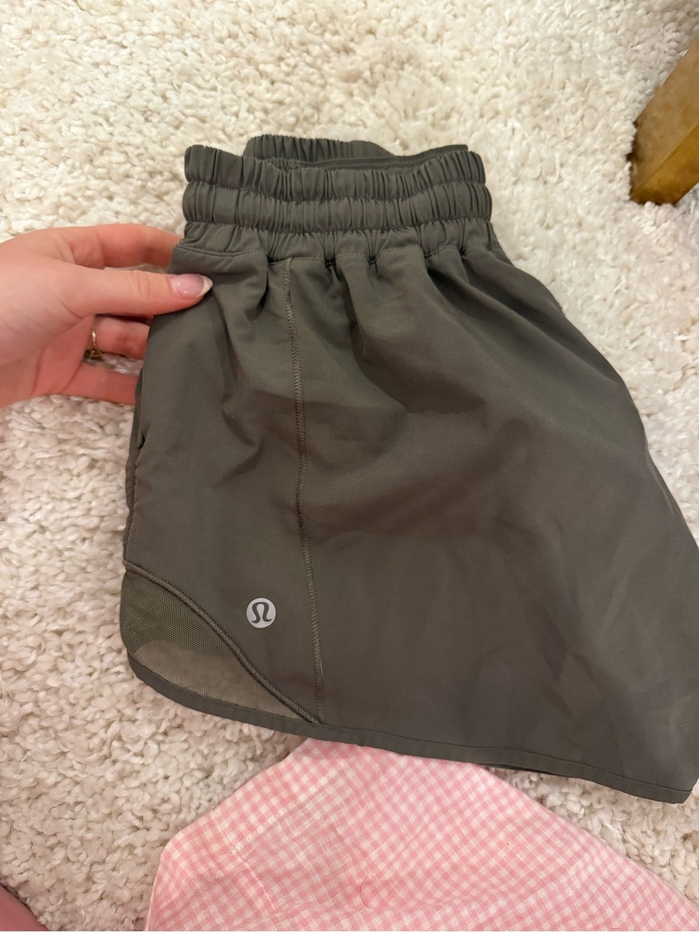 Lululemon Olive Green Athletic Shorts